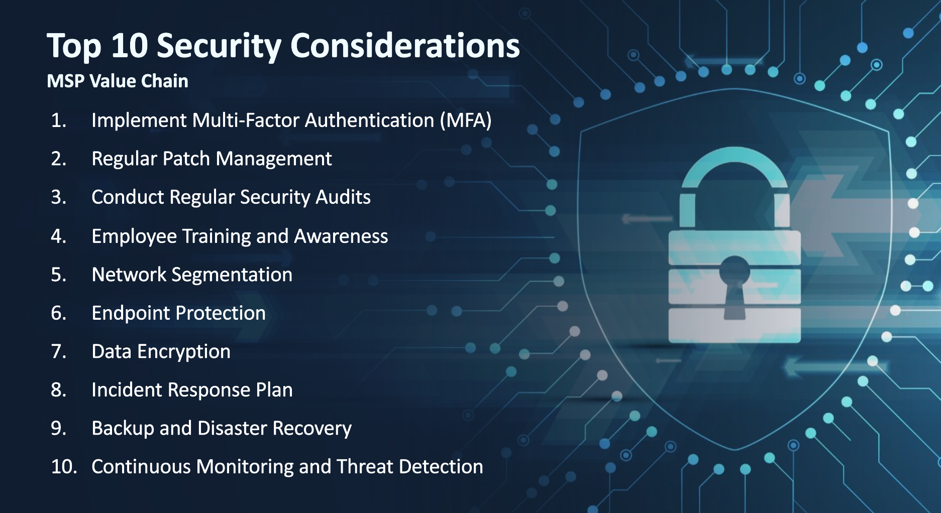 top 10 list of security considerations